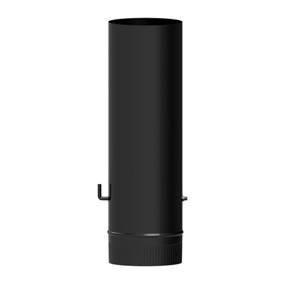 Tubo de Fogão Wolfpack em Aço Vitrificado Preto Ø 150 mm. Com chave Fogões a Lenha, Lareira, Alta resistência, Cor Preta