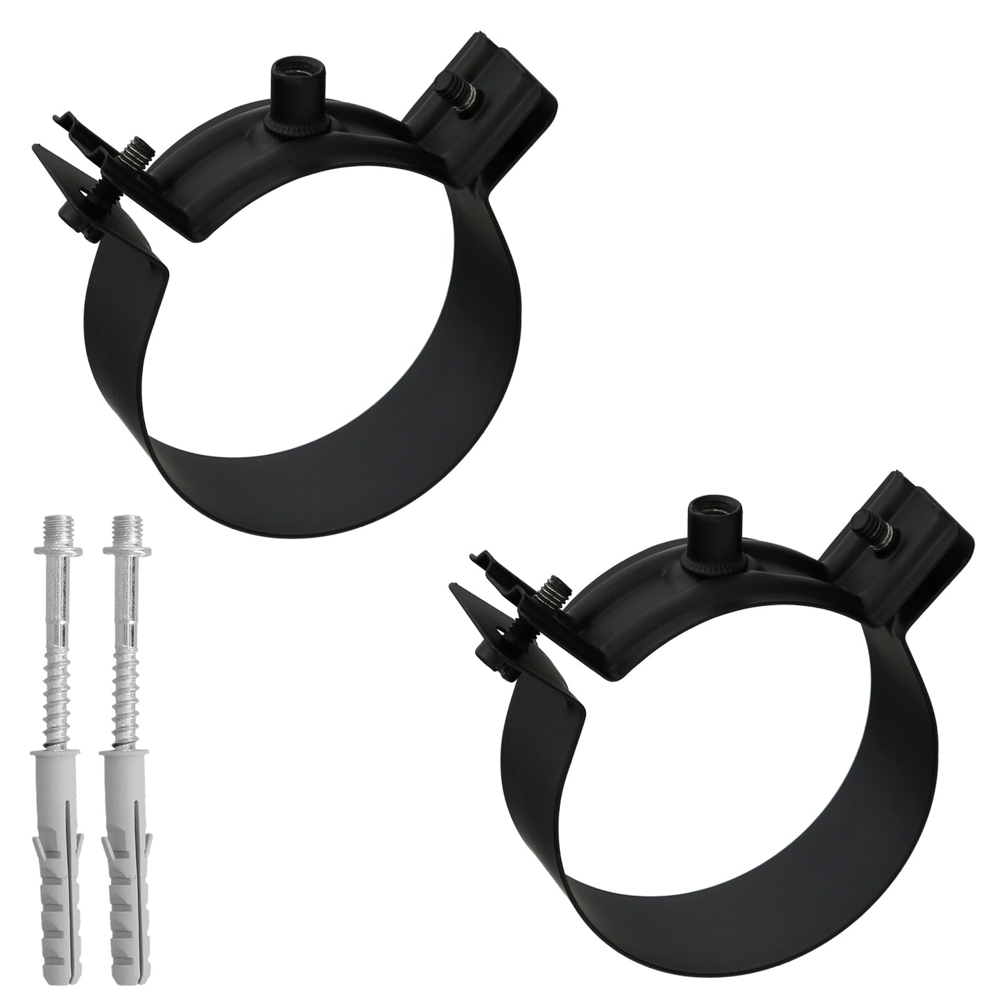 Braçadeira de tubo de fogão a pellet vitrificado com suporte 80 (2 peças)