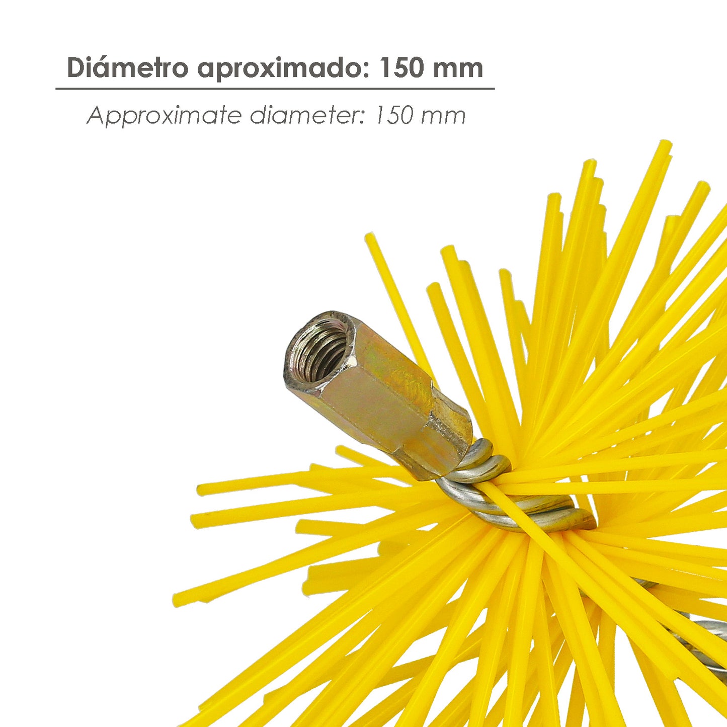 Cepillo Deshollinador Nylon 150mm M12