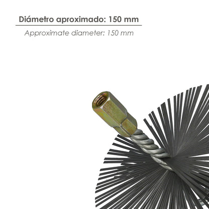Cepillo Deshollinador Acero Pl. 150mm M12