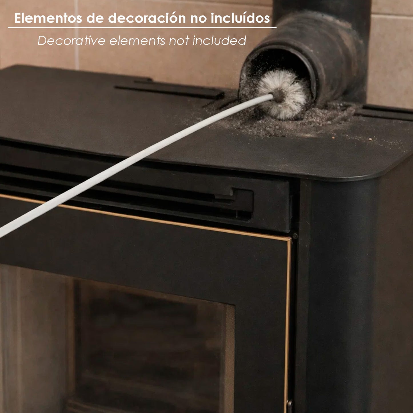 Deshollinador Kit Estufa Pellet 80/100 mm 2,5 m