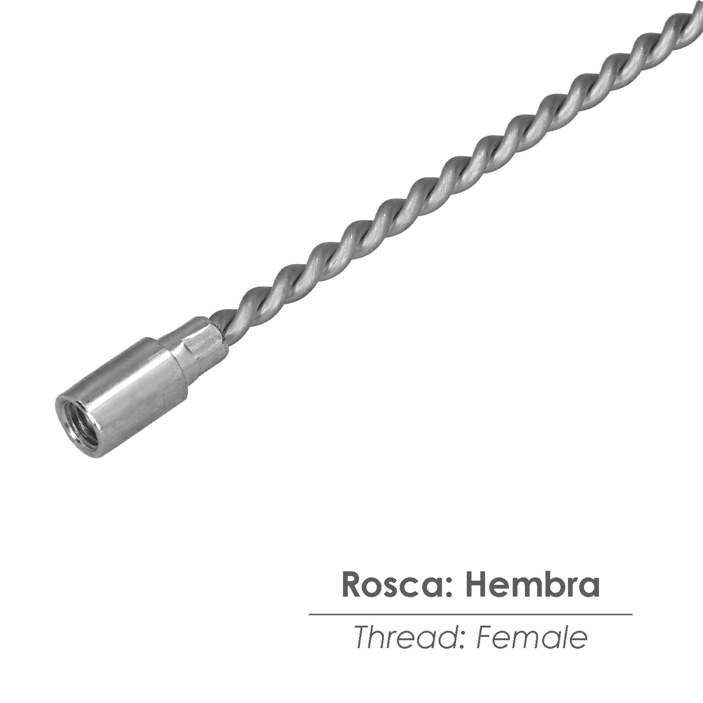 Mango Flexible Para Cepillos Rosca M12 Longitud 1Metro.