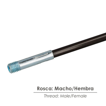 Mastil Flexible Deshollinador Rosca M12 Longitud de 1,4 metros.