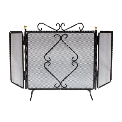 Tela de lareira 94,5 x 49,5 (A) cm. Proteção contra faíscas, protetor de chaminé, protetor de grelha de chaminé.