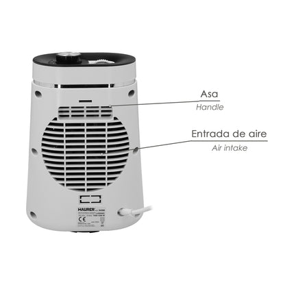 Termoventilador Ceramico Oscilante 1000/1500 Watt.