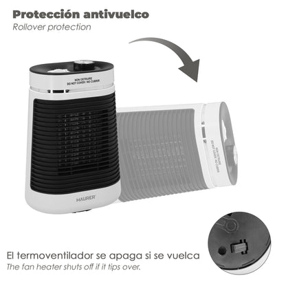 Termoventilador Ceramico Oscilante 1000/1500 Watt.