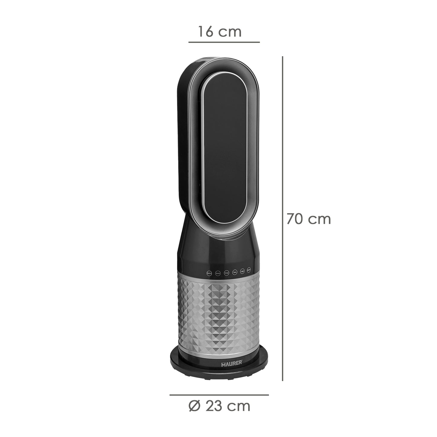 Termoventilador Ceramico Oscilante Con Mando 1.300 / 2.000 Watt. Temporizador 12 Horas.