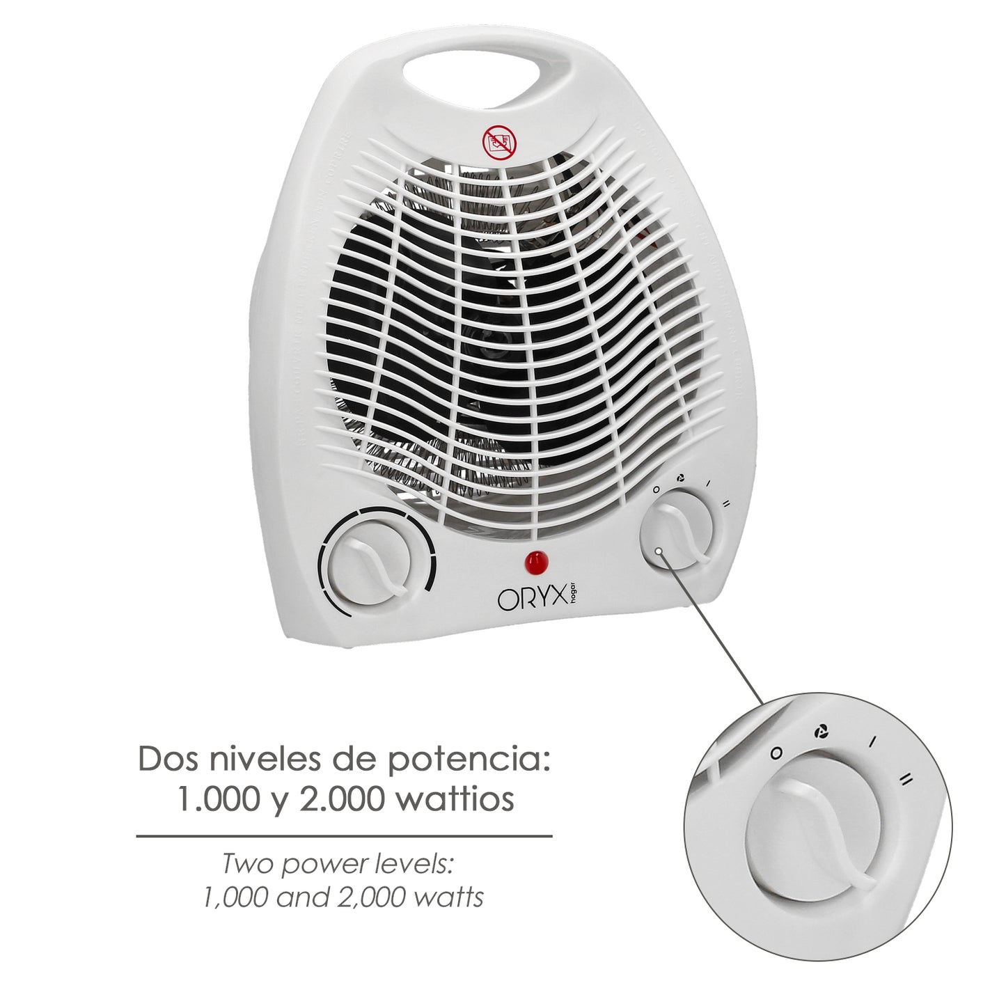 Termoventilador Ovalado 1000 / 2000w