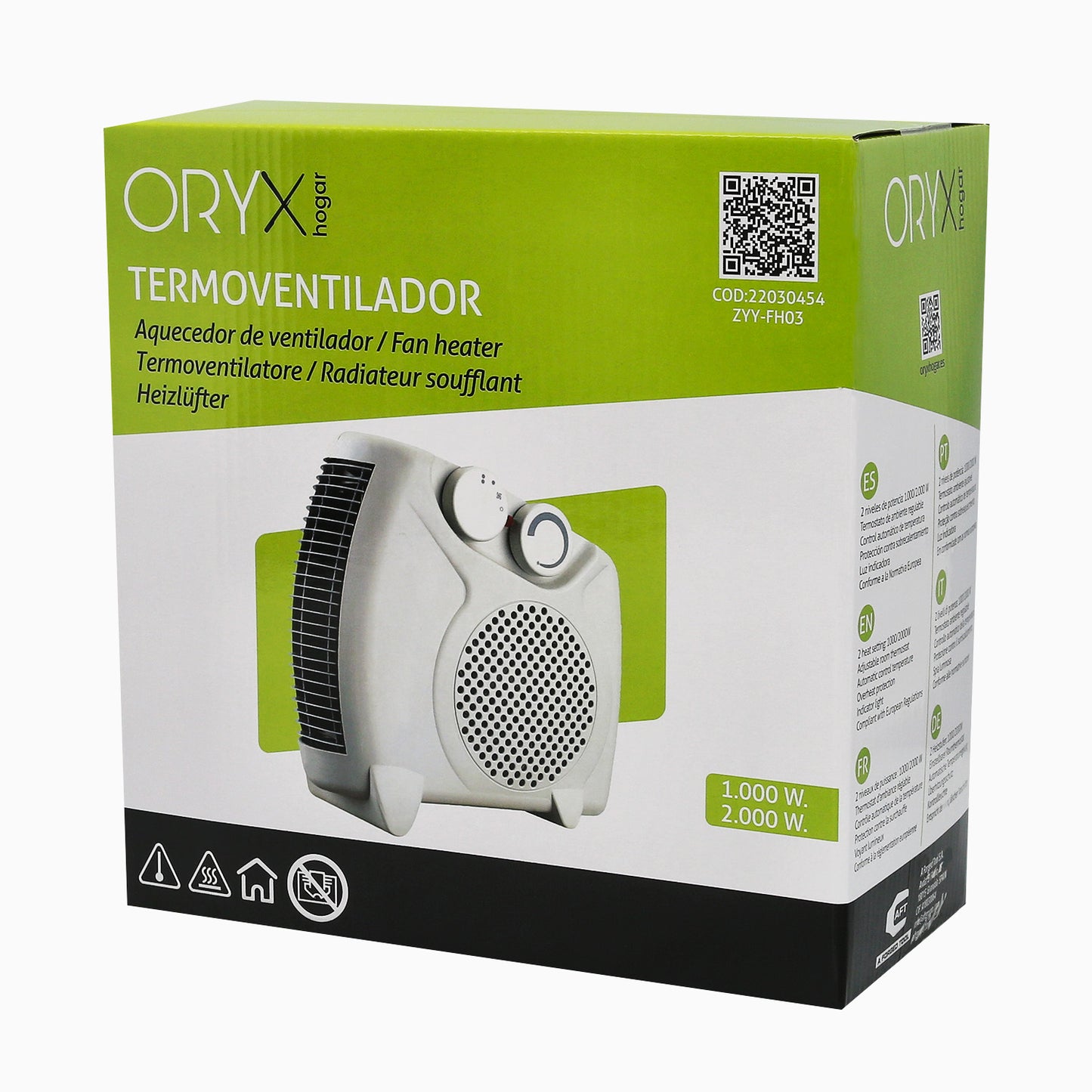 Termoventilador Vertical 1000/2000 Watt.