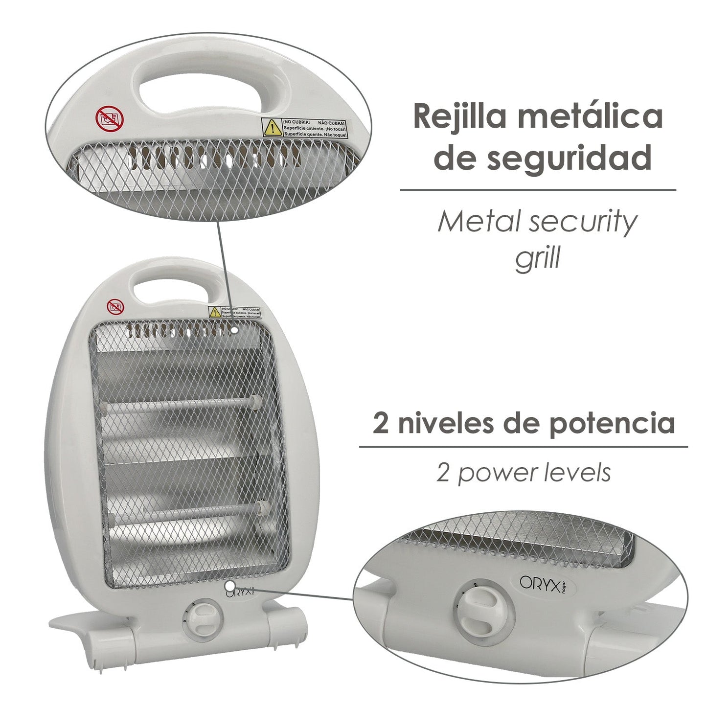 Estufa Radiante Pie Oscilante 400 / 800w
