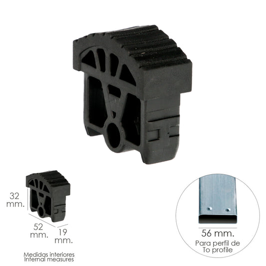 Tampa final para escadas Pronor 2 seções com 8+8 degraus (perfil 55 mm.)