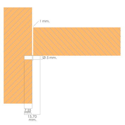 Suporte Metálico Com Ancoragem 5 Ø mm. Para Prateleiras/Prateleiras (Caixa 100 Unidades)