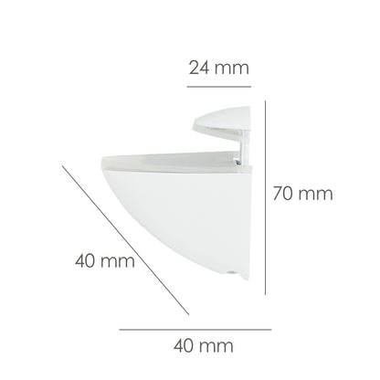 Suporte Ajustável Pelicano Para Prateleira 1 / 20 mm. Branco (1 Peça)