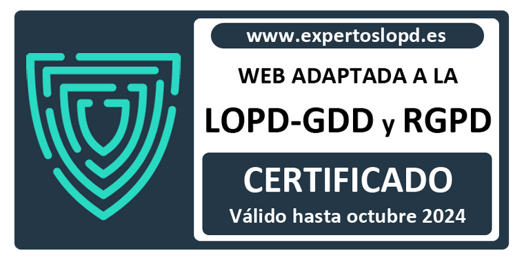 Web adaptada a la LOPD-GDD y RGPD