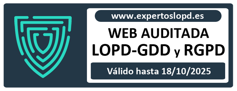 Sello web auditada y acreditada por expertos LOPD