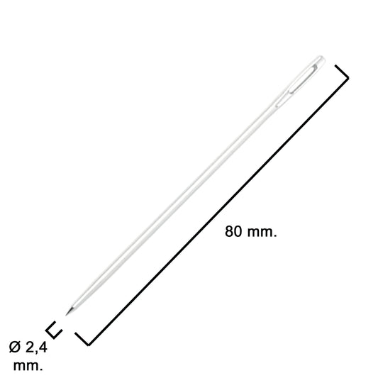 Aguja Saquera Recta Nº 3      2,4x 80 mm.