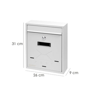 Buzón Maurer Square 31x26x9,0 cm. Blanco