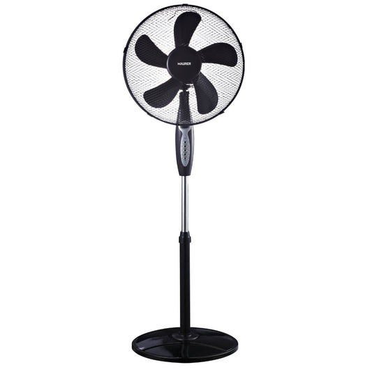 Ventilador de Pé Ø 40 Cm 45 Watt. 3 velocidades 5 lâminas de tamanho grande, 3 velocidades, com temporizador.