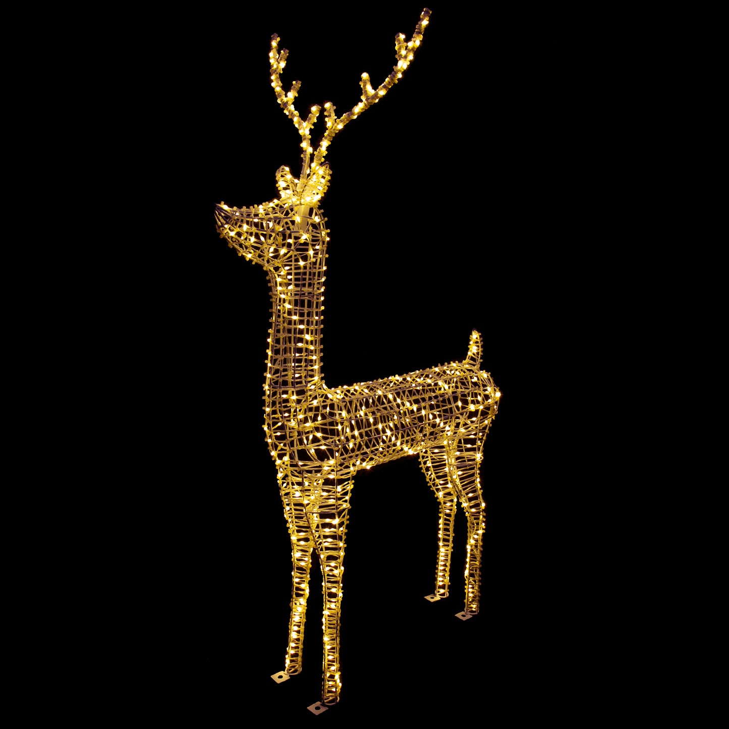 Adorno Luces Navidad Ciervo 3D 550 LEDs. Uso en Exteriores e Interiores Proteccion IP44 Altura 150 cm.