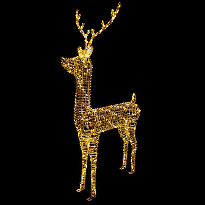 Adorno Luces Navidad Ciervo 3D 550 LEDs. Uso en Exteriores e Interiores Proteccion IP44 Altura 150 cm.