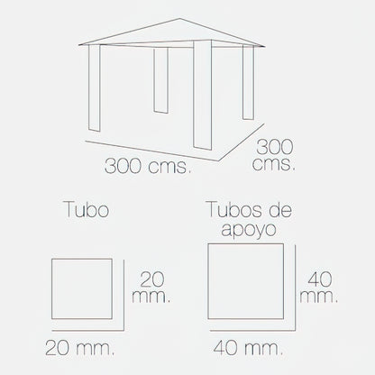 Pergola Papillon 3x3 Metros Falesia