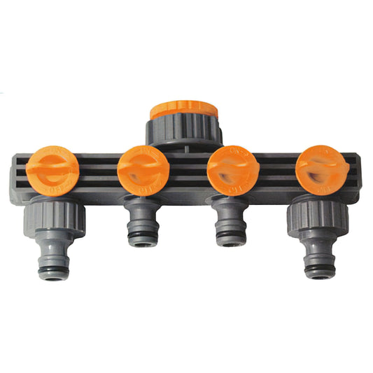 Adaptador Manguera Plastico 3/4 - 1"  4 Vias Blister