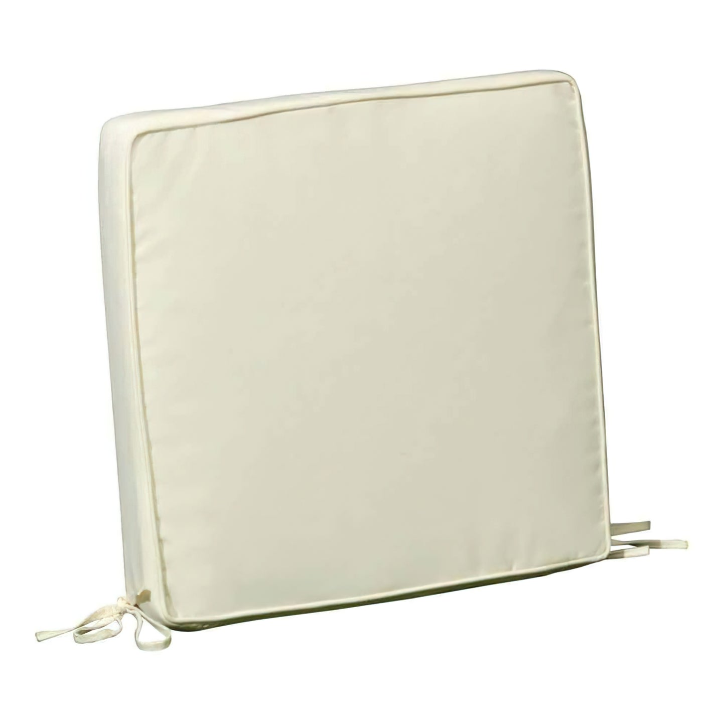 Cojín Para Silla 40x40x8 cm. Beige Desenfundable Con Borde