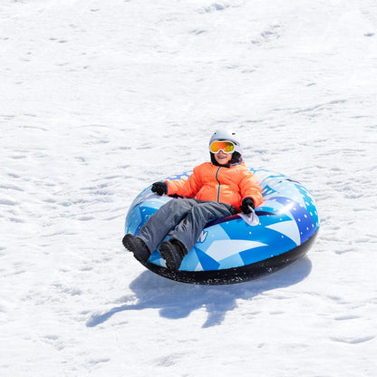 Trineo Hinchable Redondo Neumatico Para Nieve, Deslizante, Resistente Y Con Asas, Ø 122cm - El Brico Hogar